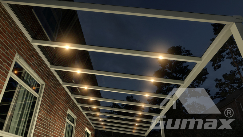 Ledspots voor alle tussenliggers (twee per tussenligger)
