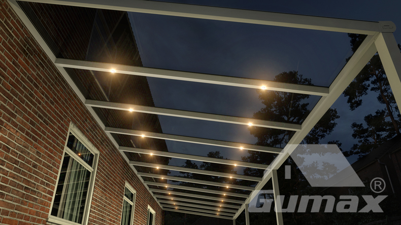 Ledspots voor alle tussenliggers (twee per tussenligger)