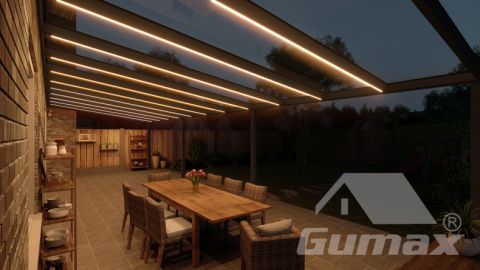 gumax lighting system 12.06m x 4.0m mat zwart