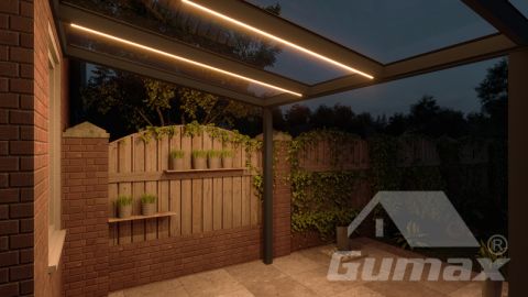 gumax lighting system 3.06m x 2.5m antraciet onder