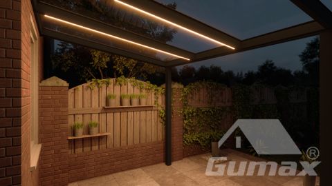 gumax lighting system 3.06m x 2.5m mat zwart