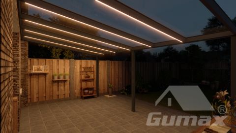 gumax lighting system 6.06m x 3.5m antraciet onder